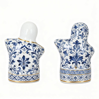 Salières et poivrières en céramique faites à la main, motif ours, finition brillante, pour herbes et épices, pots de condiments de table