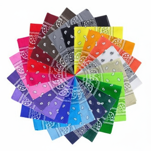 Sciarpa e fazzoletto quadrati con motivo Paisley da 54cm X 54cm confezionati singolarmente in plastica OPP - Product Image 1