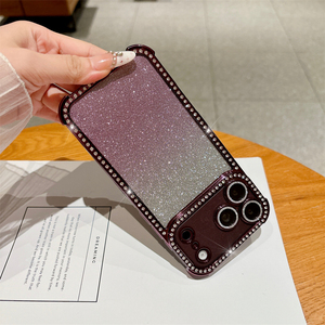 เคสโทรศัพท์ iPhone 18 17 16 Pro Max หรูหรา ประดับเพชร กรอบเคลือบวิบวับ สำหรับ iPhone 15 14 13 พร้อมฝาครอบป้องกันเลนส์ - Product Image 5