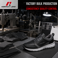 Zapatillas Casuales Negras para Caminar, Modelo Existente, Marca Privada, Zapatillas de Material Mixto con Cordones, Producción en Masa, Control de Calidad de Fábrica