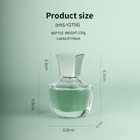 Flacon de parfum en verre givré avec logo personnalisé, 50 ml, flacons de luxe avec pompe pulvérisatrice pour huile de parfum, flacon pulvérisateur avec emballage en boîte
