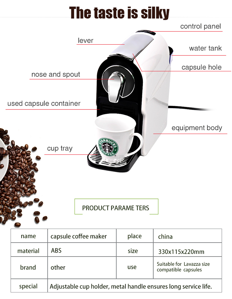 Multi Portable Capsule Coffee Machine Italian Commercial Home Coffee Machine Semi-Automatic Coffee Maker Machine