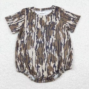 Ensemble de vêtements assortis pour bébés et tout-petits, filles et garçons, en soie de lait douce, camouflage écologique, manches courtes - Product Image 6