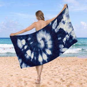 Wholesale Eco-Friendly Microfibre Beach <b>Towels</b> Unique Custom Tie-Dye Summer Swim <b>Bath</b> Quick Dry Sand Free Absorbency <b>Large</b> - Product Image 5