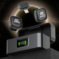 Micrófono Lavalier Inalámbrico con Reducción de Ruido por IA, Frecuencia de Muestreo de 48kHz, Control Automático de Ganancia de 24 bits, Cápsula MEMS, Soporte para Micrófono Dual, Alcance de 100m
