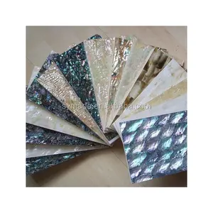 beautiful shining Paua Seashell Laminates Sheets green abalone shell self-adhesive veneer sheet