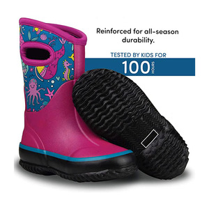 Hochwertige Gummi-Regens tiefel Camouflage Wasserdichte Neopren-Jagd stiefel für Kinder - Product Image 5