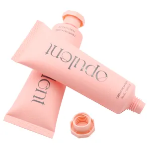 PE empty 50ml cosmetic soft plastic tube BB cream hand gel body lotion foundation screw on lid container squeeze flexible tube