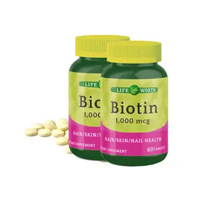 Life worth Großhandel Vitamin B7 Biotin für Haar Nagel und Haut Multi Vitamin Pille