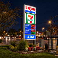 Panneau LED de station-service extérieur, pylon d'affichage des prix, panneau monolithique pour station-service, magasin de proximité et immeuble multi-locataires en bord de route