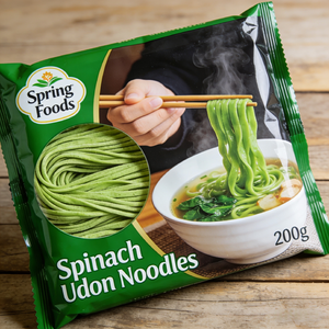 Fideos Udon de Espinaca y Trigo Duro de Cocción Rápida en Bolsa a Granel para Cantinas Concurridas - Product Image 4