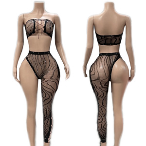 Venta al por Mayor de Trajes de Baile para Fiestas, Festivales de Música, Carnavales, Pole Dance, Ropa de Rejilla para Clubes, Atuendos Sexys para <span class=keywords><strong>Mujeres</strong></span>, Ropa de Baile Exótica - Product Image 3
