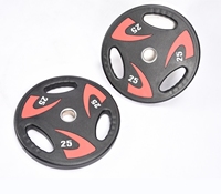 Disques de poids pour haltères Dinuo Multi-Grip, revêtement CPU, ergonomiques, 3 trous, pour musculation
