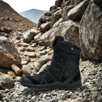 Bottes d'entraînement tactiques extérieures légères noires