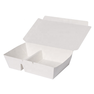 Cajas de Cartón para Comida para Llevar, de Papel Kraft Blanco o Marrón, con 2/3/4 Compartimentos, al por Mayor - Product Image 2