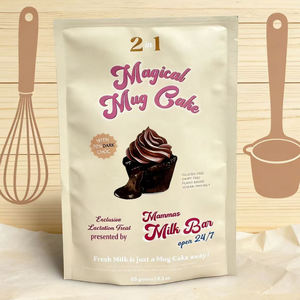 Sachet d'emballage alimentaire imprimé sur mesure, scellé sur trois côtés, pour biscuits et poudre à lever, avec encoche de déchirement - Product Image 3