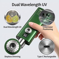 Lampe torche UV 365nm en alliage d'aluminium, mini, de poche, rechargeable, portable, porte-clés, testeur de pierres précieuses et de diamants, légère, certifiée CE, vente en gros