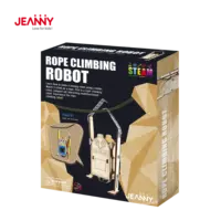 STEAM Самодельный деревянный робот: подарок для детей и подростков. Робот, лазающий по веревке. Научная игра для мальчиков и девочек в возрасте 7 8 9 10 лет.