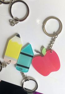 Special Teacher's Day Gift Warm and Sweet Zinc Alloy Keychain with UV Printed Design for Your Educator - Product Image 2