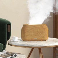 Diffuseur Humidificateur Portable Effet Flamme 180 ml pour Huiles Essentielles, Télécommande, Arrêt Automatique pour la Maison