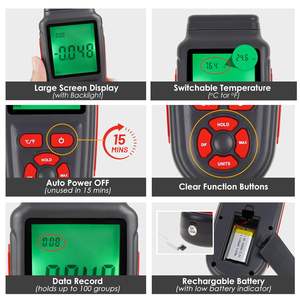 Manomètre numérique double port en acier inoxydable pour gaz <span class=keywords><strong>et</strong></span> air, enregistrement des données, 12 unités, jauge différentielle CVC, grand écran LCD - Product Image 2