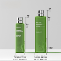 Flacon pompe conique de luxe vert en soie imprimée avec logo, 230 ml, 450 ml, pour shampoing et lotion cosmétique