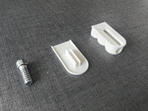 Connecteur de porte de placard en plastique 19x36mm et 15x33mm, amortisseur simple, fixation murale détachable - Product Image 5
