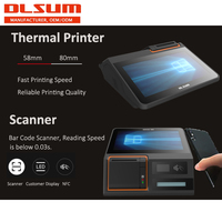 Prix bas!! Caisse enregistreuse électronique tout-en-un de 11.6 pouces, compatible avec Windows/Android, Terminal POS avec Scanner d'imprimante NFC