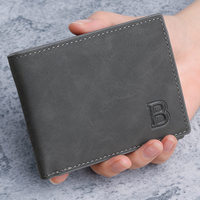 Portefeuille multifonctionnel fin en cuir PU pour homme, motif lettre, fermeture ouverte, collection 2026, Zhejiang