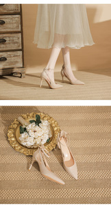 Da <span class=keywords><strong>donna</strong></span> con tacchi alti pump da sposa Sexy da sposa tacchi alti in tinta unita in <span class=keywords><strong>cammello</strong></span> da ballo di San Valentino qualità da ufficio <span class=keywords><strong>scarpe</strong></span> da ballo - Product Image 5