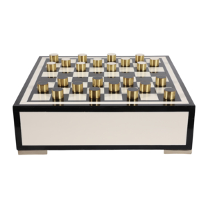 Gioco degli Scacchi in Resina con Cassetto Portaoggetti, Design Moderno e Durevole, Decorazione per Casa e Ufficio - Product Image 4