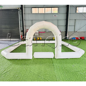 Blanc Commercial PVC Enfants Gonflables Go Karts Piste <span class=keywords><strong>De</strong></span> Course Intérieur Extérieur Enfants Autos tamponneuses Arène Gonflable Avec <span class=keywords><strong>Arche</strong></span> - Product Image 2