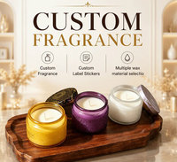 Bougie parfumée en cire de soja dans un bocal en verre gaufré, bougie d'aromathérapie, décoration d'intérieur, bougie parfumée pour coffret cadeau