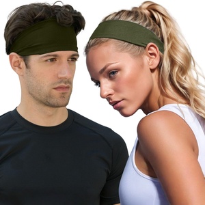 Custom Logo Headband Adjustable Sweatband Athletic Head Band for Running Cycling Yoga Fitness Workout Stretchy Unisex Hairband - Product Image 1