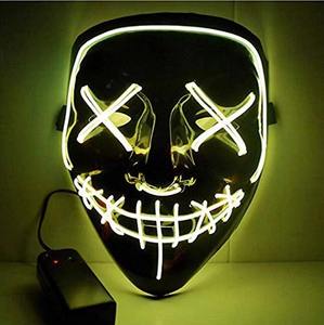 Halloween LED Light-Up Máscara divertida Purge Elección Año Cosplay Suministros <span class=keywords><strong>de</strong></span> disfraces Máscara <span class=keywords><strong>de</strong></span> fiesta <span class=keywords><strong>de</strong></span> plástico Flash Característica impresa - Product Image 2
