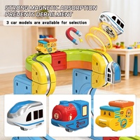 SamToyCn Blocs de construction magnétiques électriques à grande vitesse, jouet de construction de piste magnétique, ensemble de rails de levitation, cubes magnétiques, piste de train pour enfants