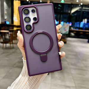 Étui Magnétique Métallique Antichoc pour <span class=keywords><strong>Samsung</strong></span> S26 Ultra S25 avec Anneau Support et Protection d'Objectif d'Appareil Photo - Product Image 4