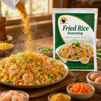 Poudre d'assaisonnement pour riz frit séché Marque Blanche, certifiée ISO, mélange d'épices à fort goût Umami, 1 kg en sachet imprimé pour la vente au détail