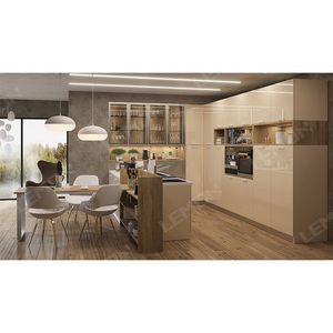 <span class=keywords><strong>Cuisine</strong></span> modulaire <span class=keywords><strong>complète</strong></span> de style moderne, avec îlot intelligent, armoire en MDF, évier, conception d'ingénierie standard, mobile - Product Image 6