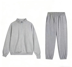 <span class=keywords><strong>Felpa</strong></span> Sportiva Invernale/Primaverile Ol0 con Logo a Lettere - Vestibilità Ampia - Unisex Uomo/Donna 65% Cotone 35% <span class=keywords><strong>Poliestere</strong></span> con Cerniera 1/4 XS - Product Image 2