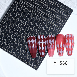 Plantillas de aerógrafo DIY para decoración de uñas: pegatinas negras huecas pintadas a mano para salón de manicura - Product Image 5