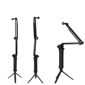 Factory Cheap one 3 Way Grip Tripod Monopod Selfie Stick for Go pro 7 6 5 SJ4000 Sports Action Camera Accessories