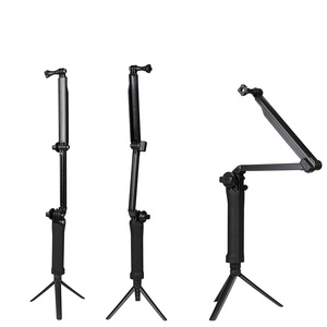 Palo de Selfie monópode de trípode de 3 vías para <span class=keywords><strong>Go</strong></span> <span class=keywords><strong>pro</strong></span> 7 6 <span class=keywords><strong>5</strong></span> SJ4000 accesorios de cámara de acción deportiva, barato de fábrica - Product Image 1