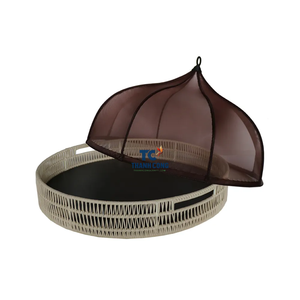 Bandeja de algas marinas al por mayor de Vietnam con cubierta de lino, cubierta de bandeja para servir, bandeja de bonito diseño, cubiertas de comida con lino, Ramadán, EID, vacaciones - Product Image 6