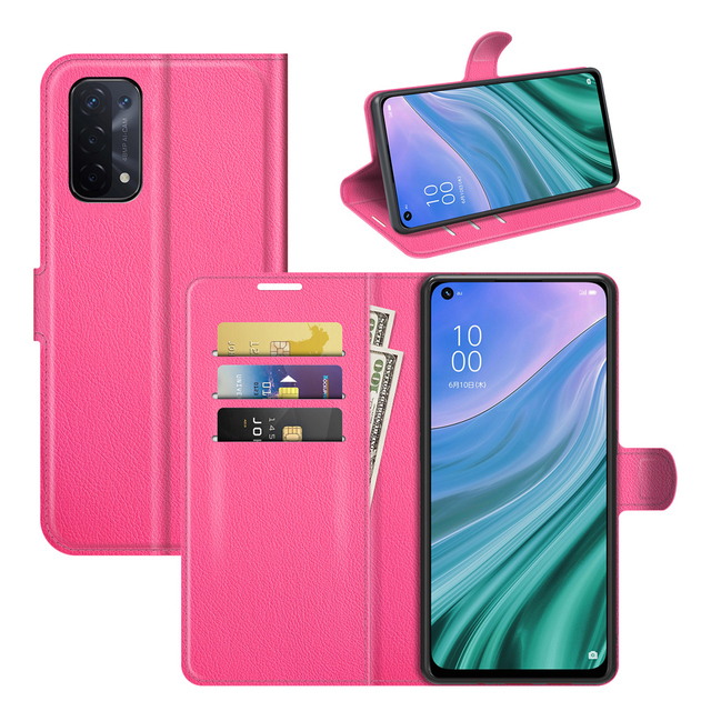 For OPPO A54 5G Case Phone Cover for OPPO A54 5G Cover Phone Case Holder Leather Back Cover Mobile Stand Case Phone Bag Housse