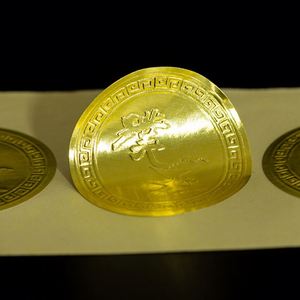 Custom Design Embossed Round Logo Waterproof Label Stickers <b>Sheet</b> Wholesale Personalized Self-Adhesive Sticker - Product Image 2