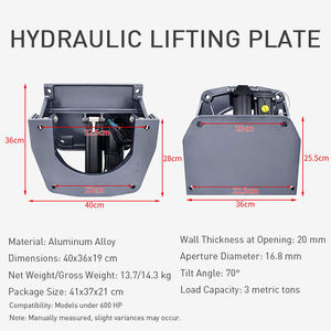 Plaque de levage hydraulique électrique en aluminium pour moteur hors-bord 90 CV, dispositif d'inclinaison et de réglage, support de levage, rénovation/mise à niveau, neuf - Product Image 5