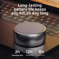 BS01 Enceinte Bluetooth portable 5W de poche, design métallique couleur unie, format MINI, lecture USB/TF, idéale pour l'extérieur et les fêtes, cadeau promotionnel