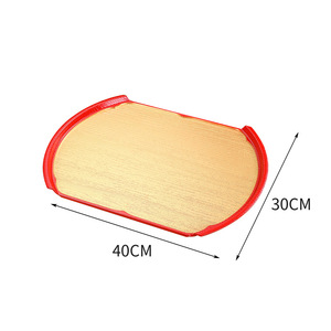 Irregular Semi Circular Red <b>Gold</b> <b>Tray</b> Hotel Dessert Pastry Plate Japanese Korean Cuisine Plating Fast Food <b>Serving</b> <b>Tray</b> - Product Image 4