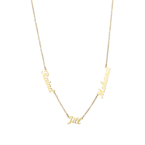 Collana con <span class=keywords><strong>nome</strong></span> fatto da te placcata oro di moda collana con targa multipla gioielli regalo per la festa <span class=keywords><strong>della</strong></span> mamma - Product Image 4